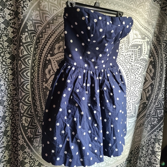 BONED CORSET Sweetheart Retro Cocktail Polka Dots - Picture 2 of 15